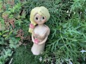 Mini víla květina keramika Andee soška figurka slunečnice dekorace šípková