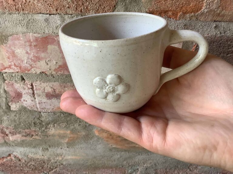 Keramický hrnek cappuccino květ keramikaandee káva