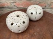 Keramická koule lampa lampička světlo koule keramika dekorace keramikaandee svíčka vanoce andreaabrahamova