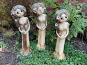 Víla lesní figura soška dekorace keramika květy keramikaandee