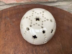 Keramická koule lampa lampička světlo koule keramika dekorace keramikaandee svíčka vanoce andreaabrahamova