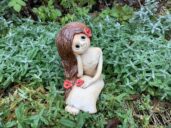 dekorace květ vlčí mák keramika Andee Víla soška