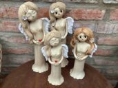 Keramický anděl Andělka květ dekorace keramika andee