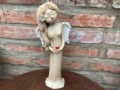 Keramický anděl Andělka květ dekorace keramika andee