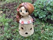 Lampicka víla květ dekorace víla keramika světlo svíčka keramikaandee Víla