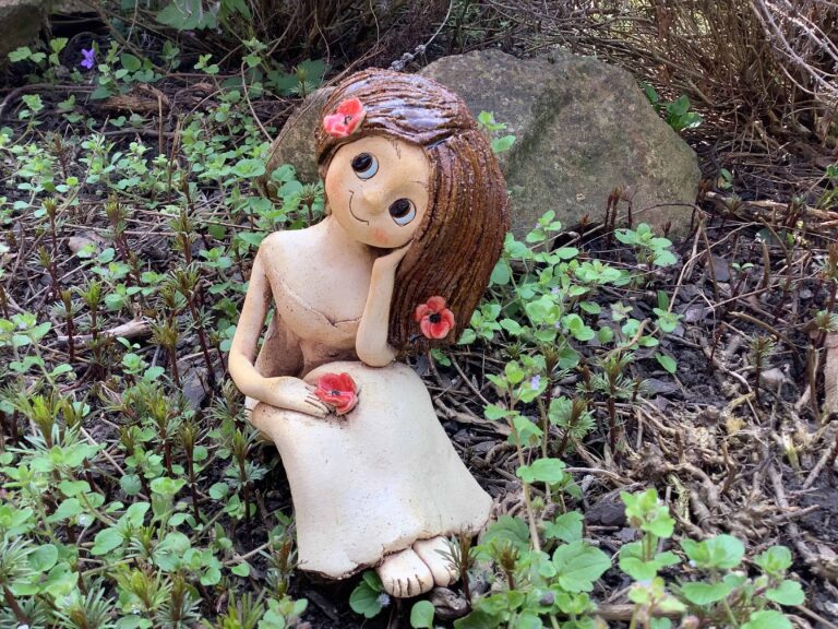 vlci mák kvet víla keramika soška Andee