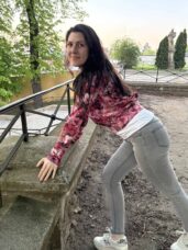 růžové květy mikina květy Andrea Abrahamova kolekce oblečení