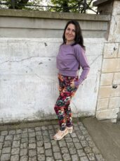 Kalhoty květované pohodlné kolekce rozkvetlá