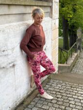 Kalhoty květované pohodlné kolekce rozkvetlá