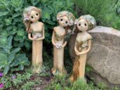 Víla lesní figura soška dekorace keramika květy keramikaandee