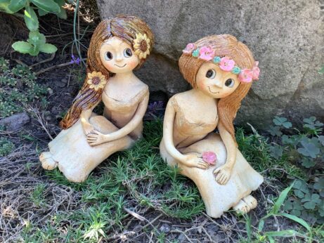 Víla soška dekorace keramika domov růže láska keramikaandee keramika andreaabrahamova figura Sipkova