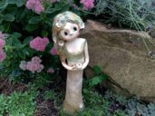 Víla lesní figura soška dekorace keramika květy keramikaandee